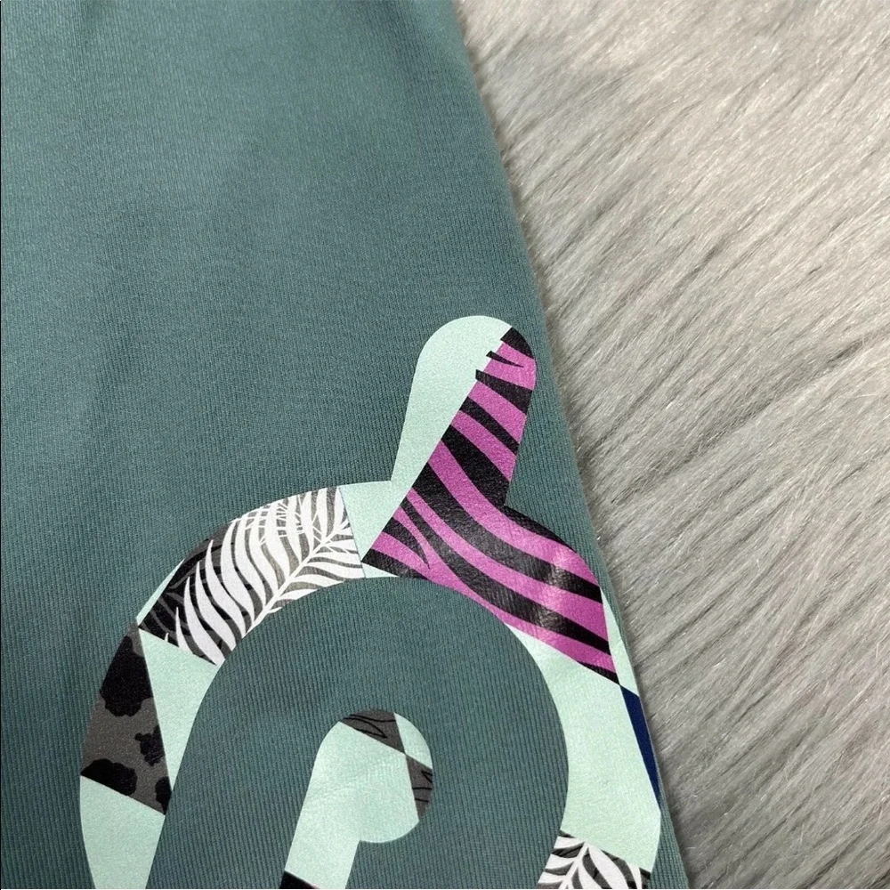 Lululemon X Peloton Wunder Under Jungle Logo Leggings Size 4